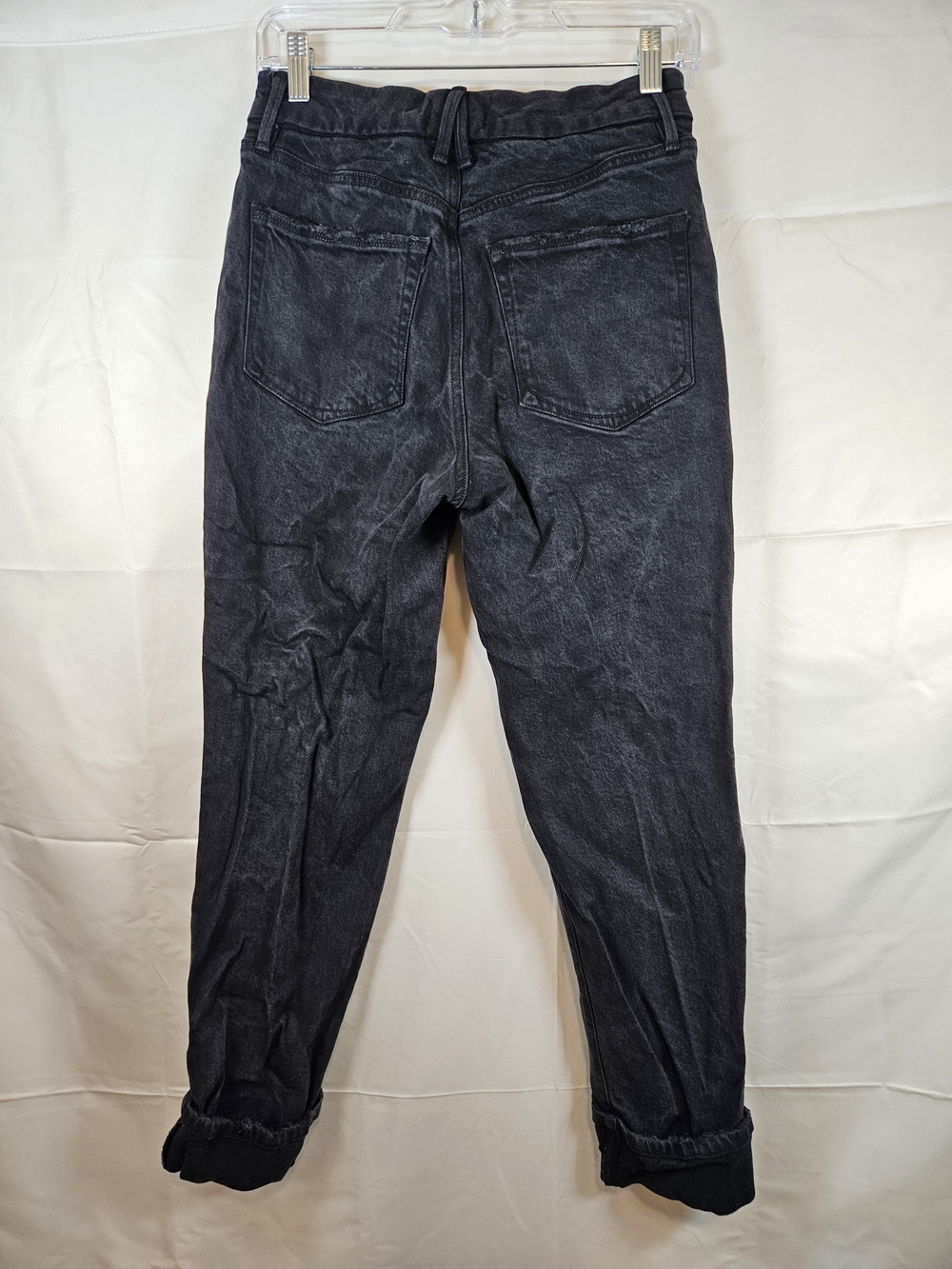 Good American Washed Black Boyfriend Jeans Preppy Casual Quiteluxury 0-25 - Picture 3 of 8